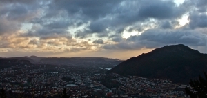Bergen from Mount Fløyen, 28-11-11