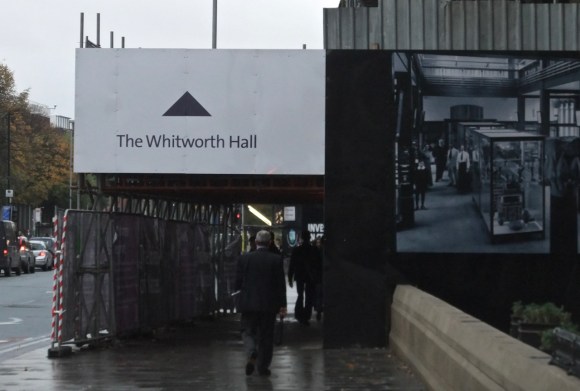Whitworth Hall sign, 31/10/11
