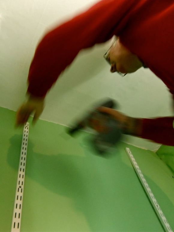 Putting up shelves, 8/4/12