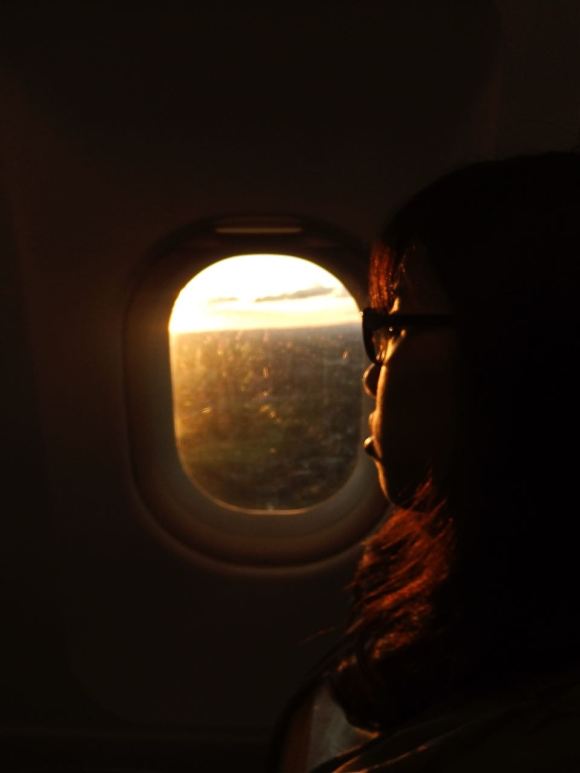 Chinese girl on plane, 28/6/12