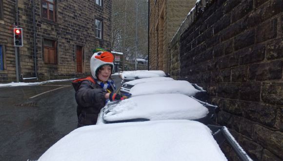 Gethering snow, 19/1/13