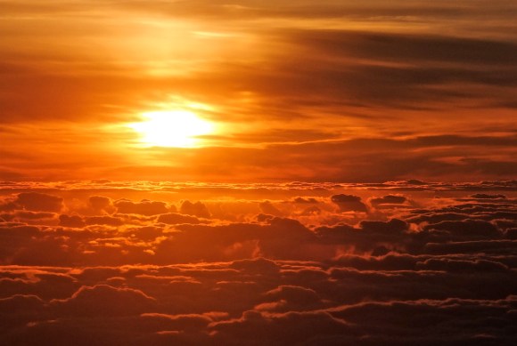 Sunset from plane, 2/10/13