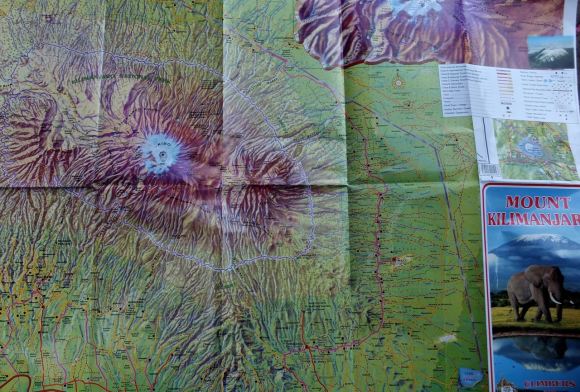 Kilimanjaro map, 9/7/14