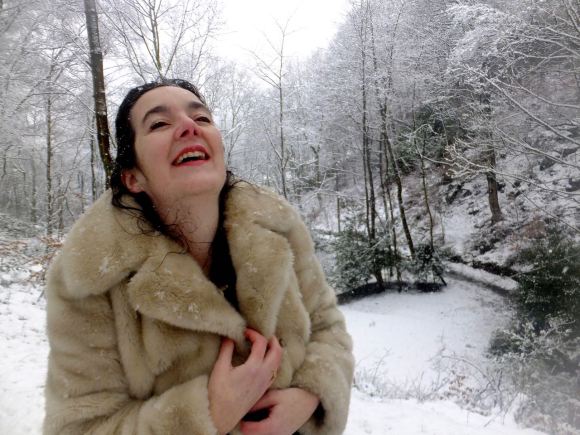 Clare in snow, 21/1/15