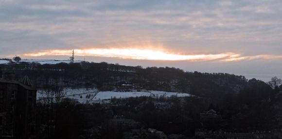 Snowy sunset, 20/1/15