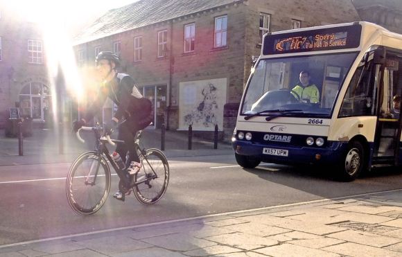 Sun and cyclist, 7/3/15