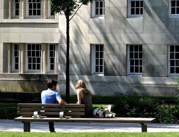 Outside library, 11/5/15