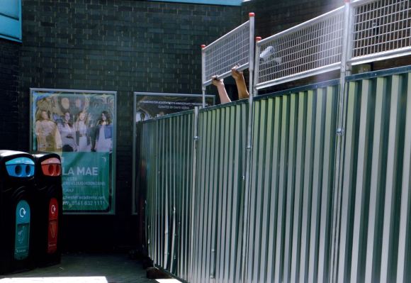 Putting up fencing, 4/6/15