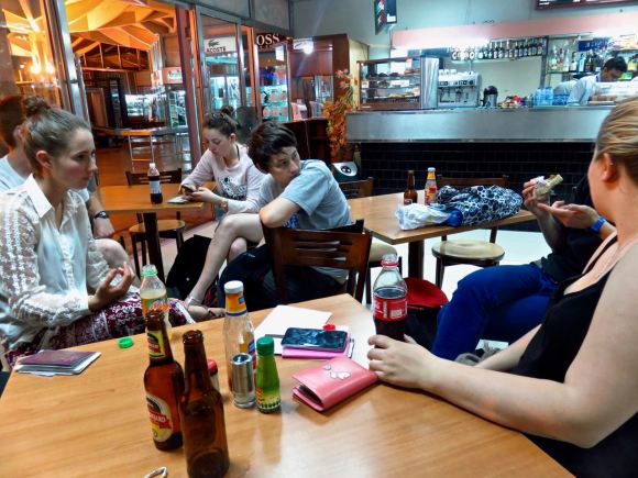 Cafe at airport, 6/8/15