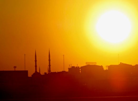 Minarets at sunset, 25/7/15