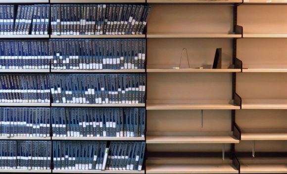 Library shelves, 3/12/15