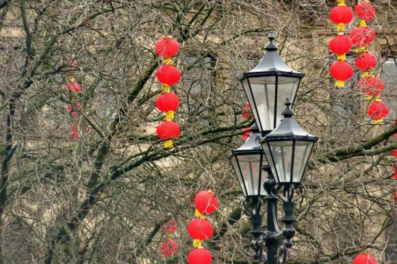 Chinese lanterns, Albert Square, 25/1/16