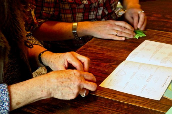 Making origami, 16/4/17