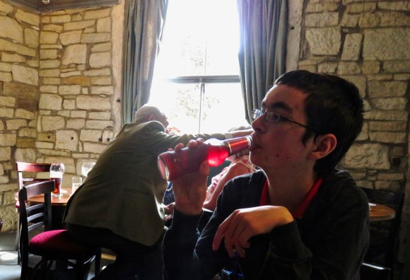 Joe drinking, 28/5/17