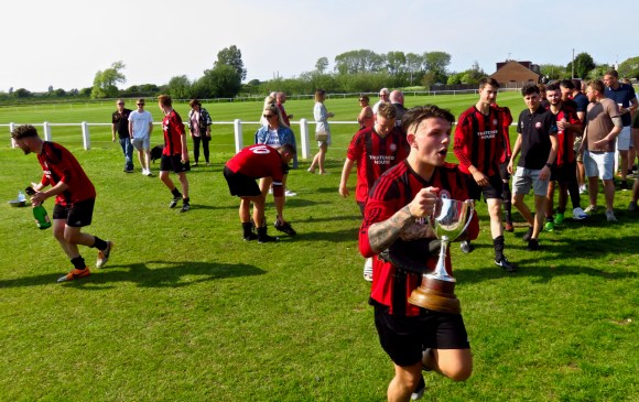 Poulton FC celebrations, 19/5/18