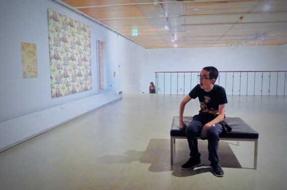 Joe in Whitworth gallery, 23/7/18