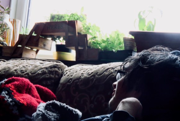 Joe watching Star Trek, 26/4/20