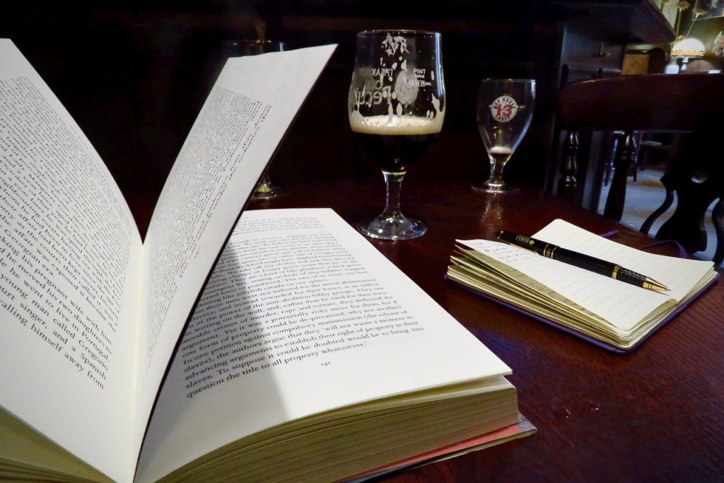 Reading in pub, 21/10/20