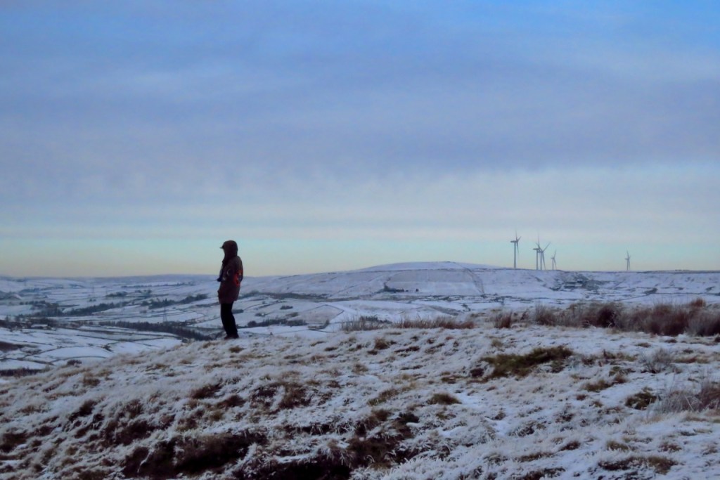 Joe on Brown Wardle Hill, 24/1/21