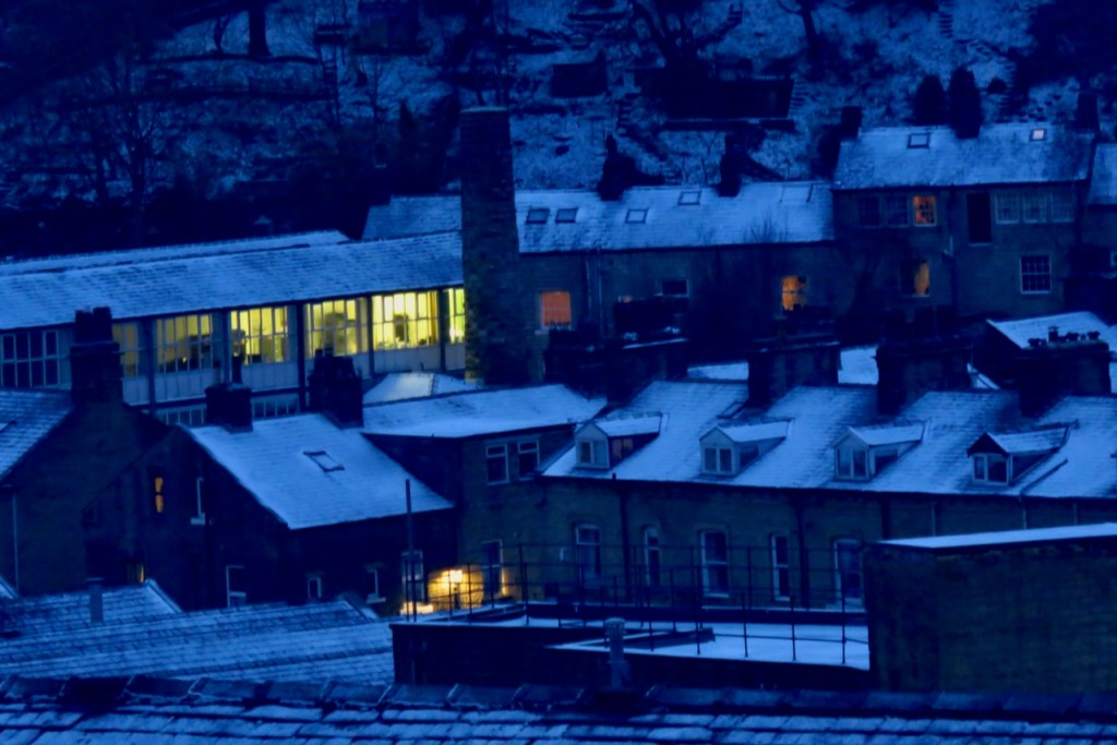 HB snowy dusk, 8/2/21