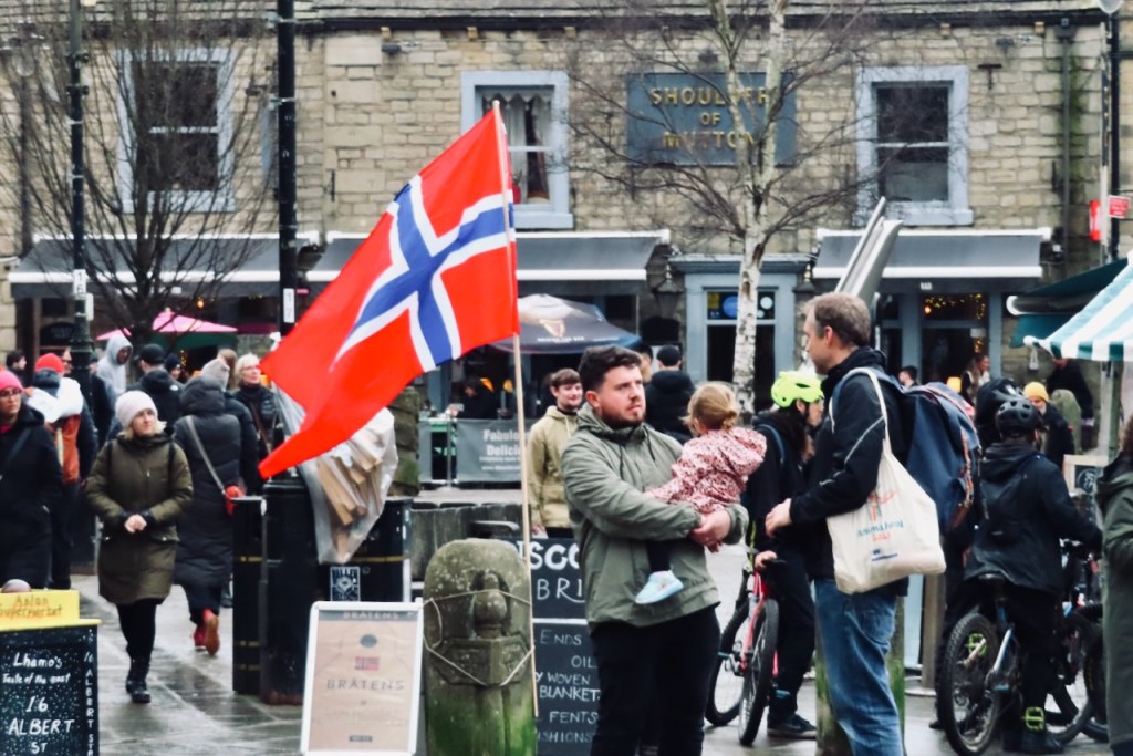 Norwegian flag in HB, 26/2/23
