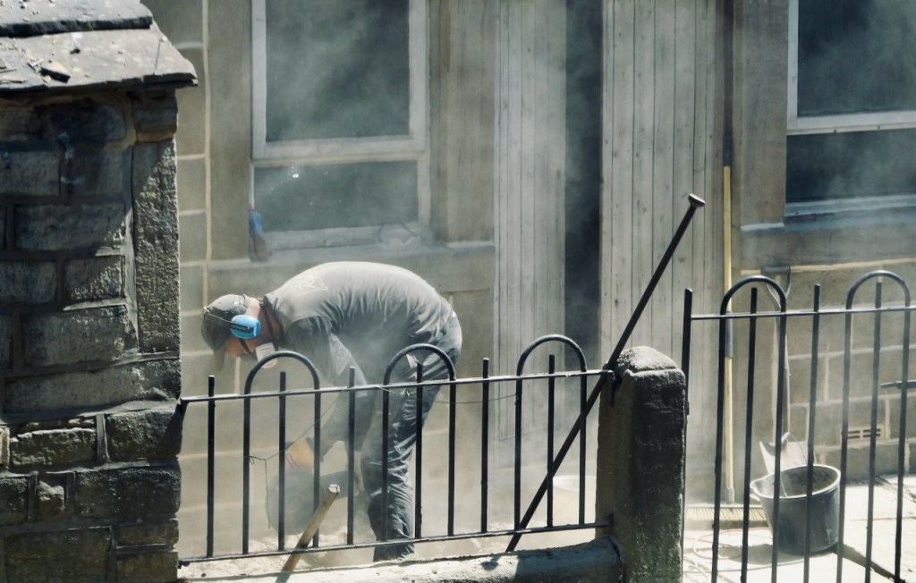 Workman and dust, 5/6/23