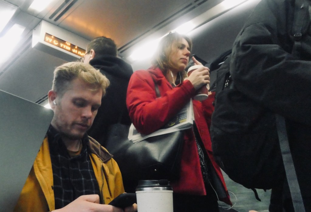 Rochdale, busy train, 23/11/23 