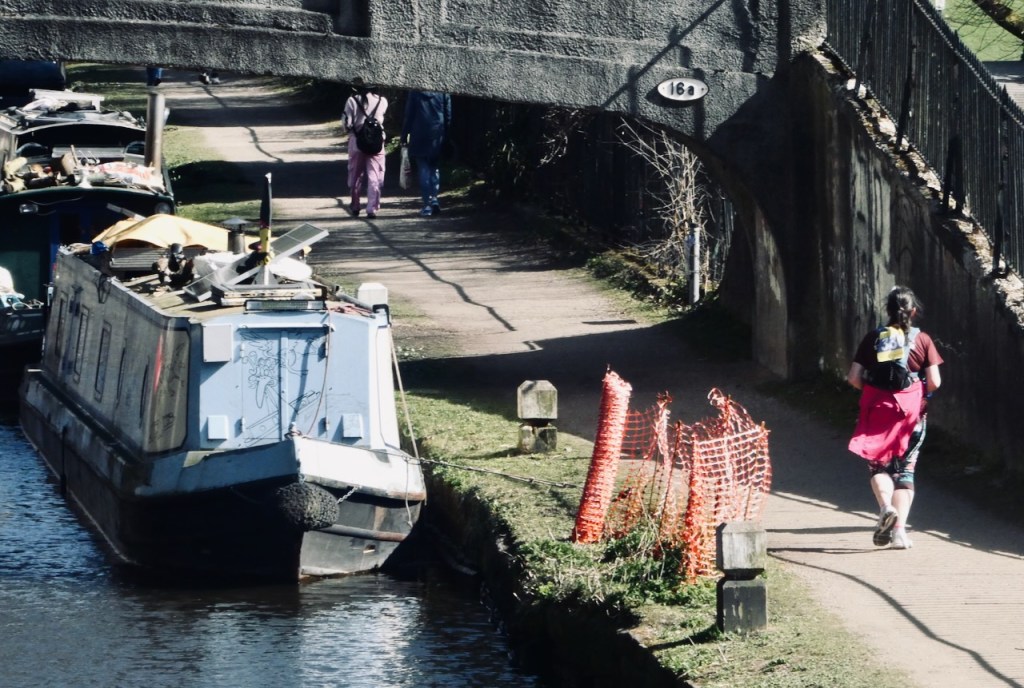 Clare running, canal, 30/3/25