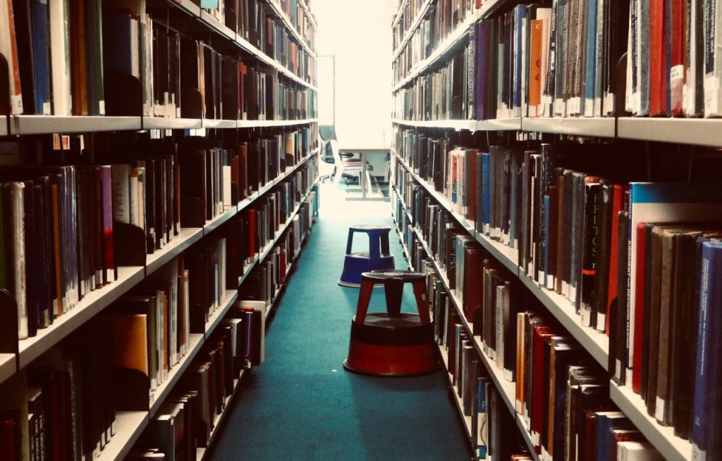 In the library, 25/3/25